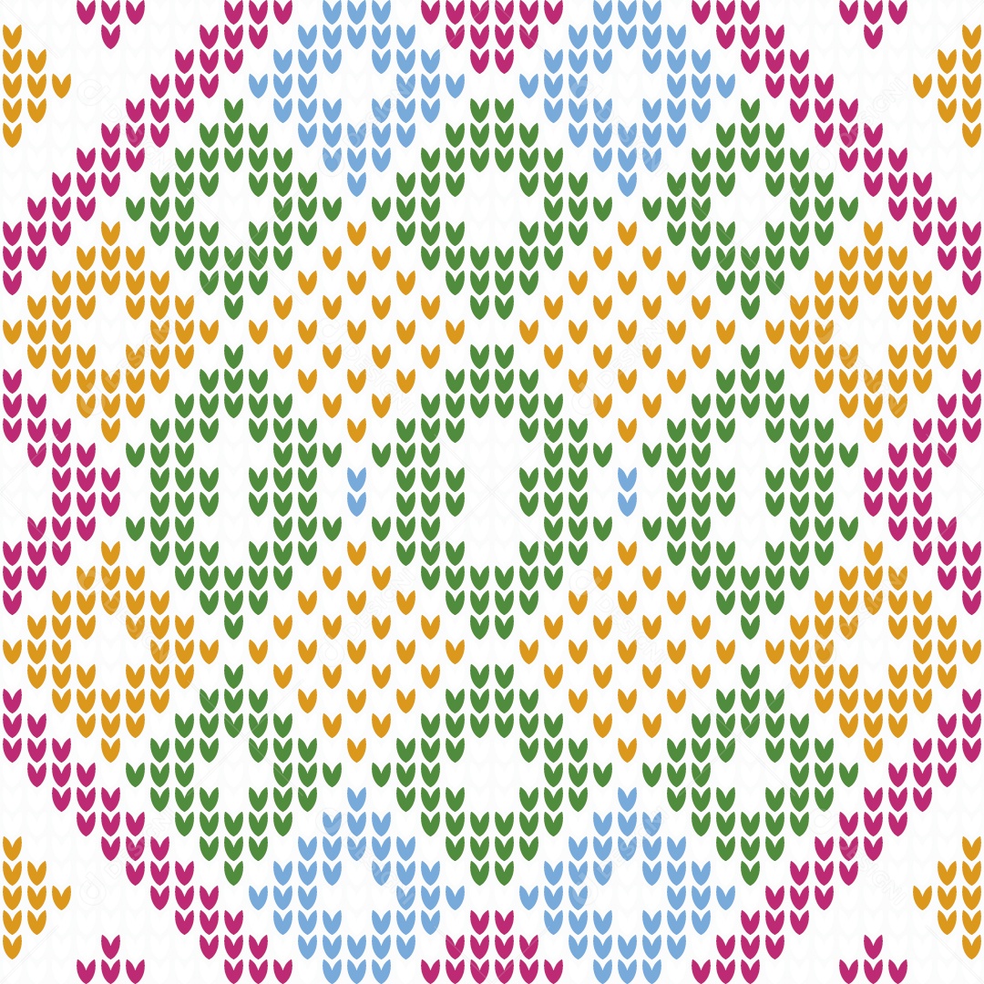 Ilustração de Padrões de Tricô Coloridos Vetor EPS