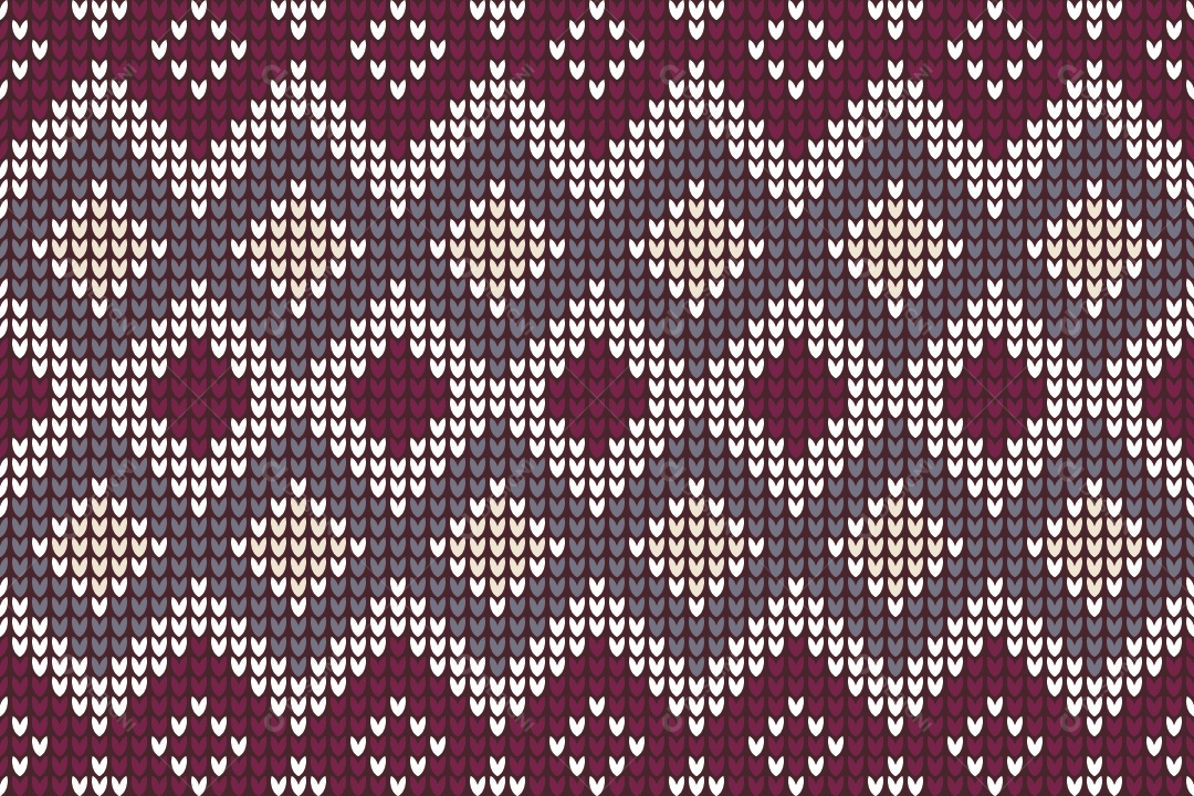 Ilustração de Padrões de Tricô Coloridos Vetor EPS