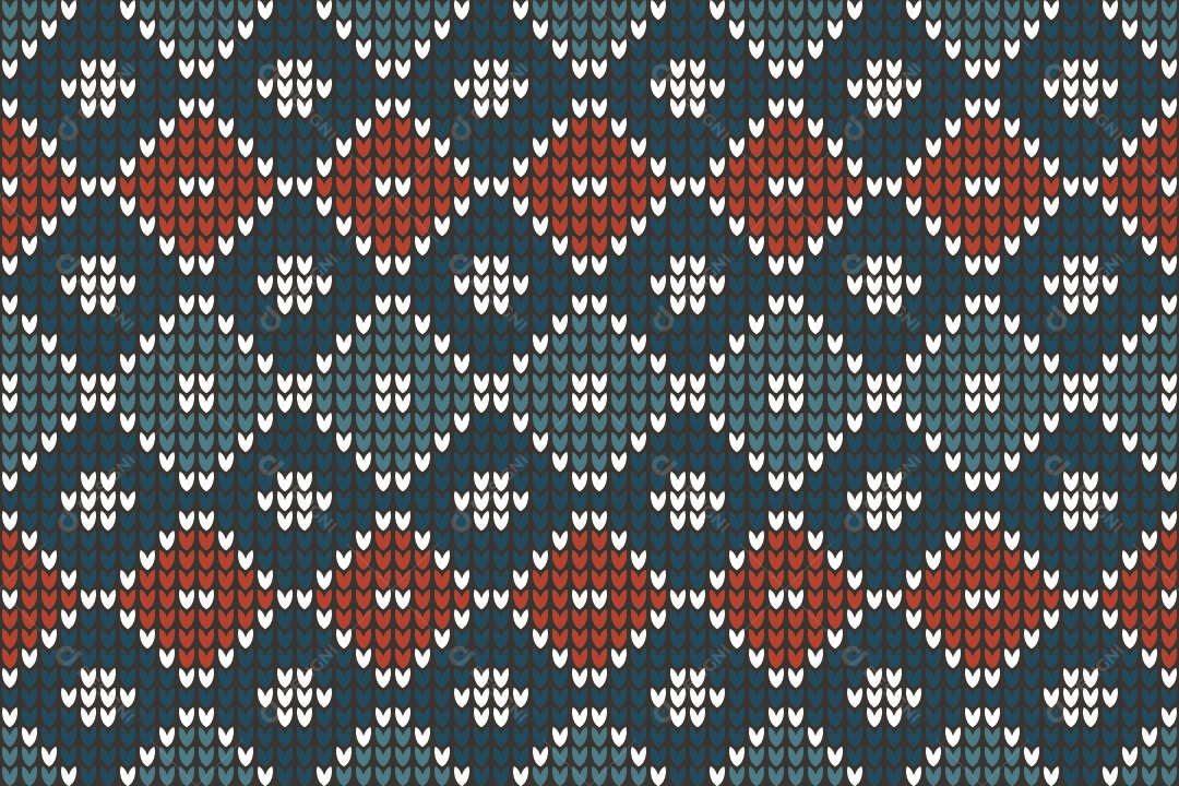 Padrões de Tricô Coloridos Ilustração Vetor EPS