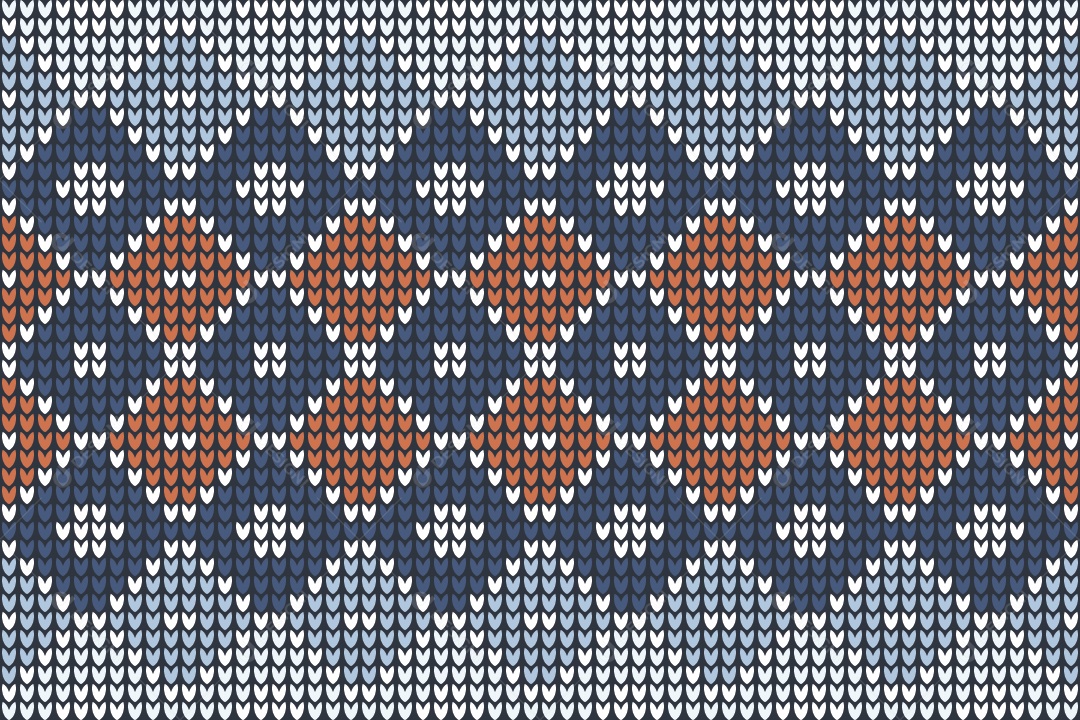 Padrões de Tricô Coloridos Ilustração Vetor EPS