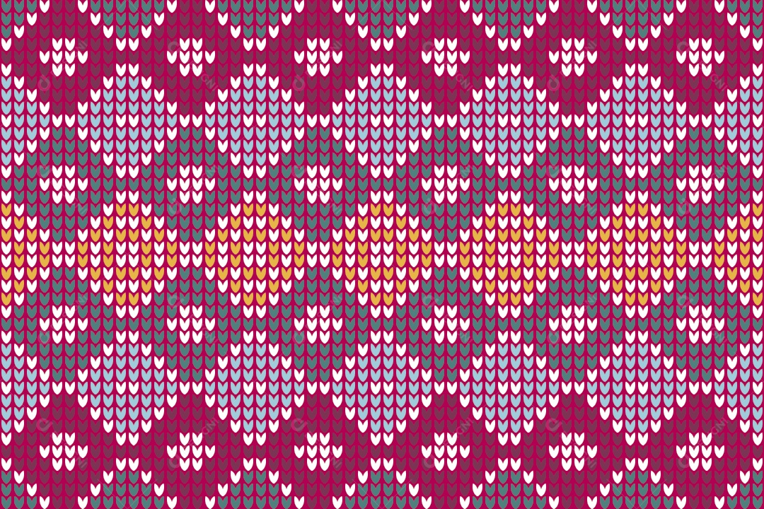 Padrões de Tricô Coloridos Ilustração Vetor EPS