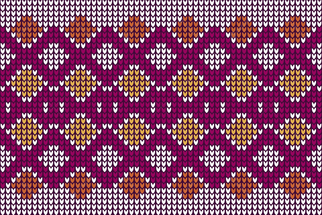 Padrões de Tricô Coloridos Ilustração Vetor EPS