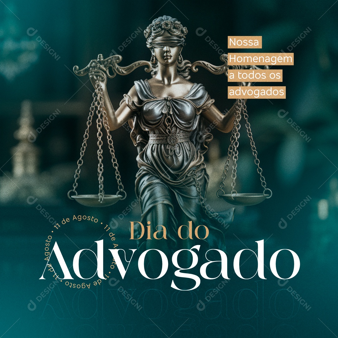 Social Media Dia Do Advogado Homenagem a Todos PSD Editável