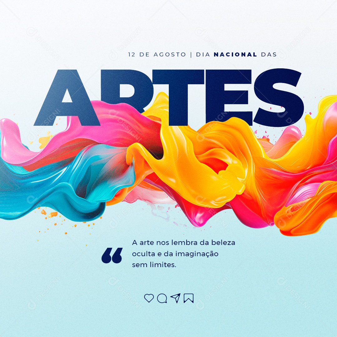 Dia Nacional Das Artes A Arte nos Lembra da Beleza Oculta Social Media PSD Editável