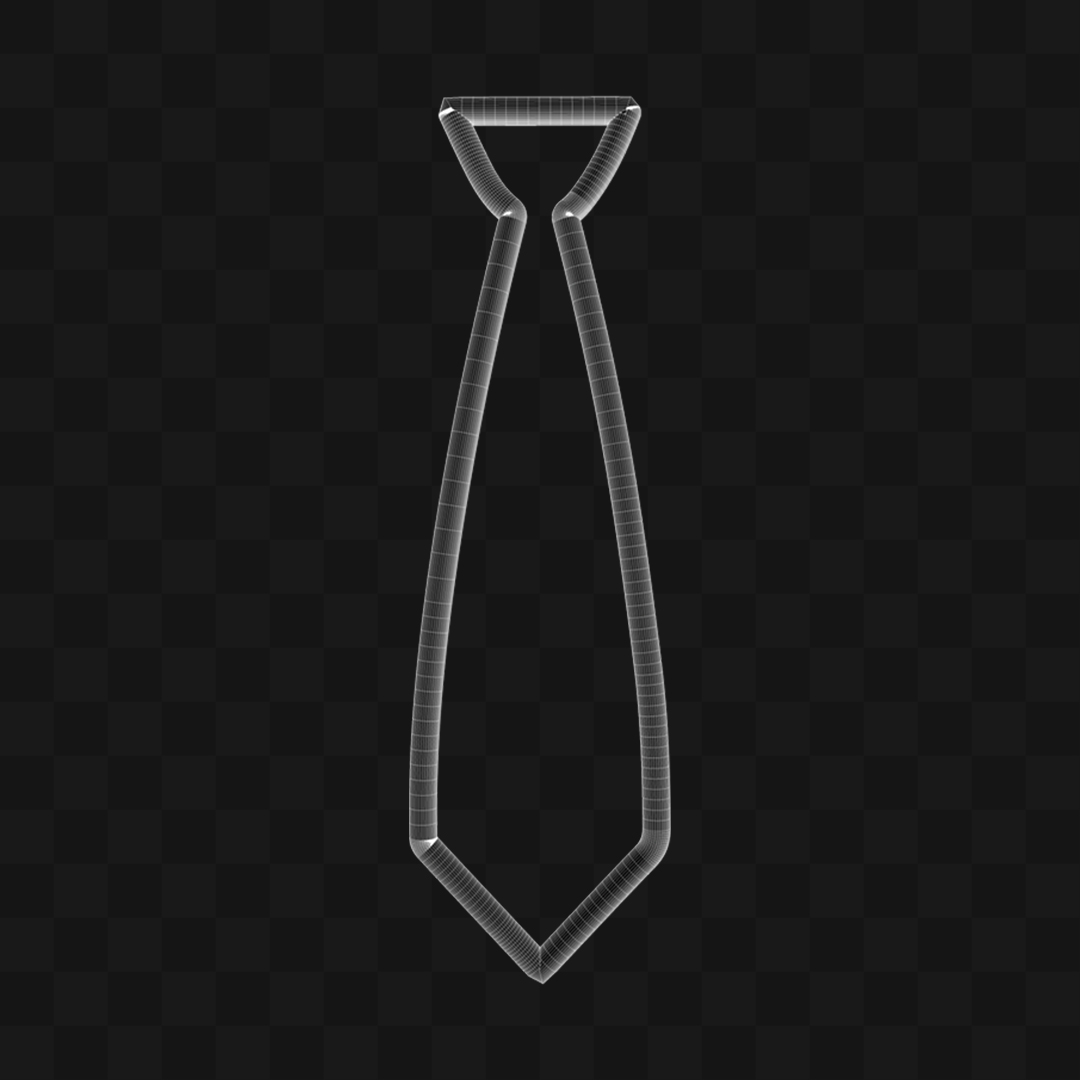 Gravata Neon - Modelo 3D