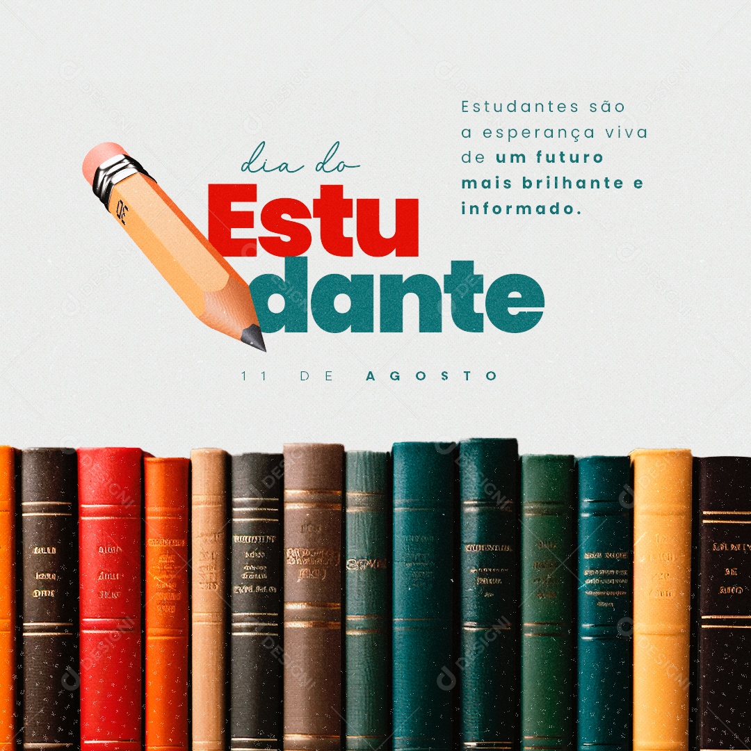 Dia Do Estudante São A Esperança Viva de Um Futuro Brilhante Social Media PSD Editável