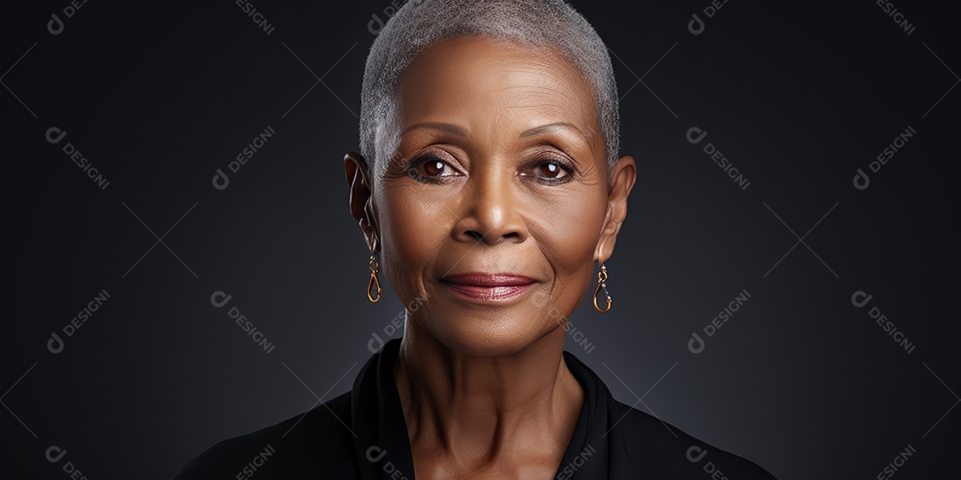 Linda mulher careca lutando contra o câncer de mama