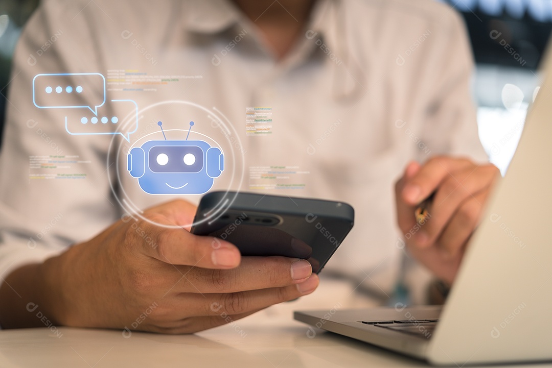 mãos masculinas usando smartphone com espaço de cópia, pesquisa ou conceito de redes sociais