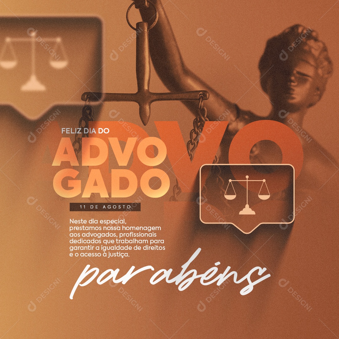 Dia Do Advogado Social Media PSD Editável