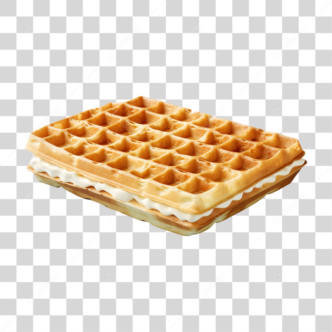 Waffles Com Calda PNG Transparente