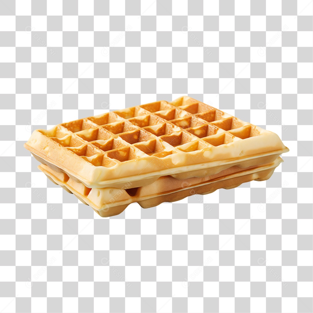 Waffles Com Calda PNG Transparente
