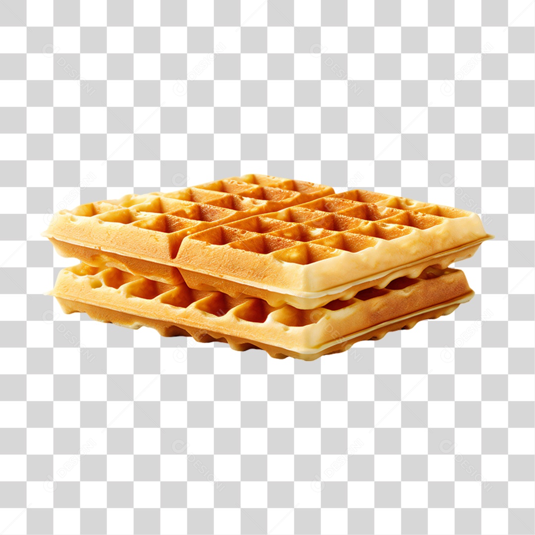 Waffles Com Calda PNG Transparente