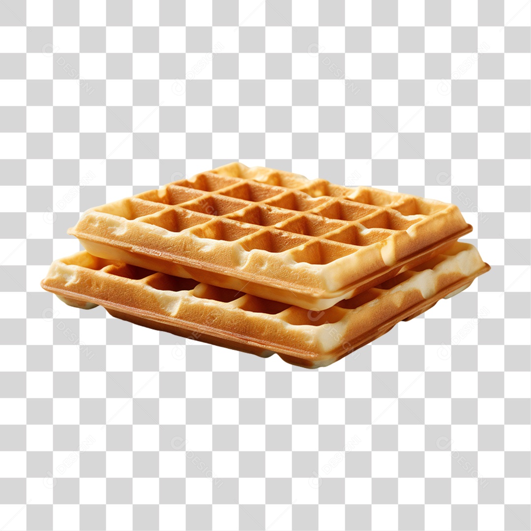 Waffles Com Calda PNG Transparente