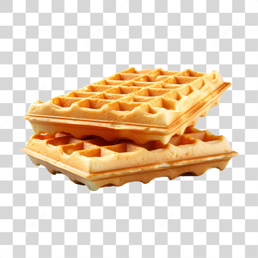 Waffles Com Calda PNG Transparente