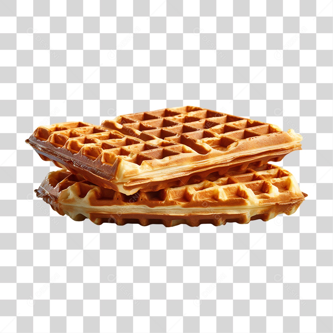 Waffles Com Calda PNG Transparente