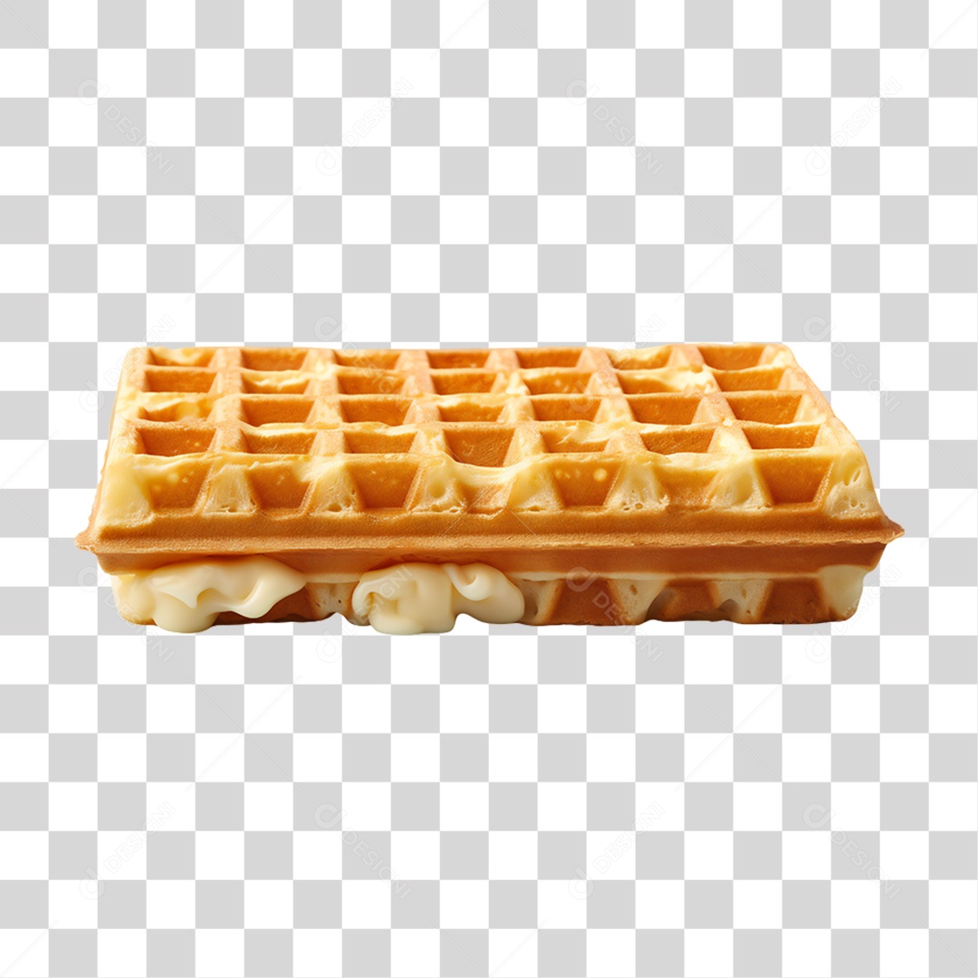 Waffles Com Calda PNG Transparente