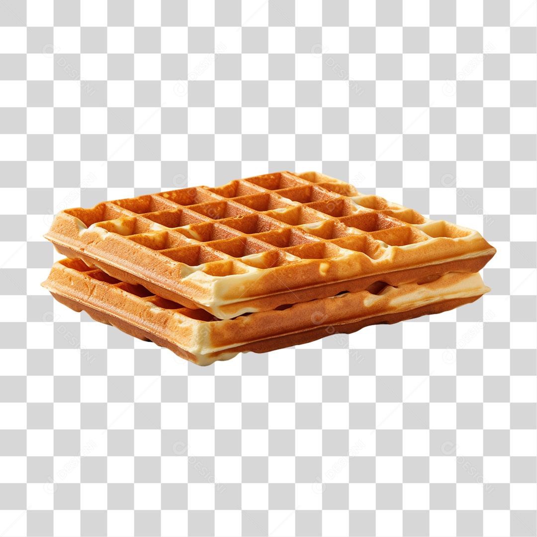 Waffles Com Calda PNG Transparente