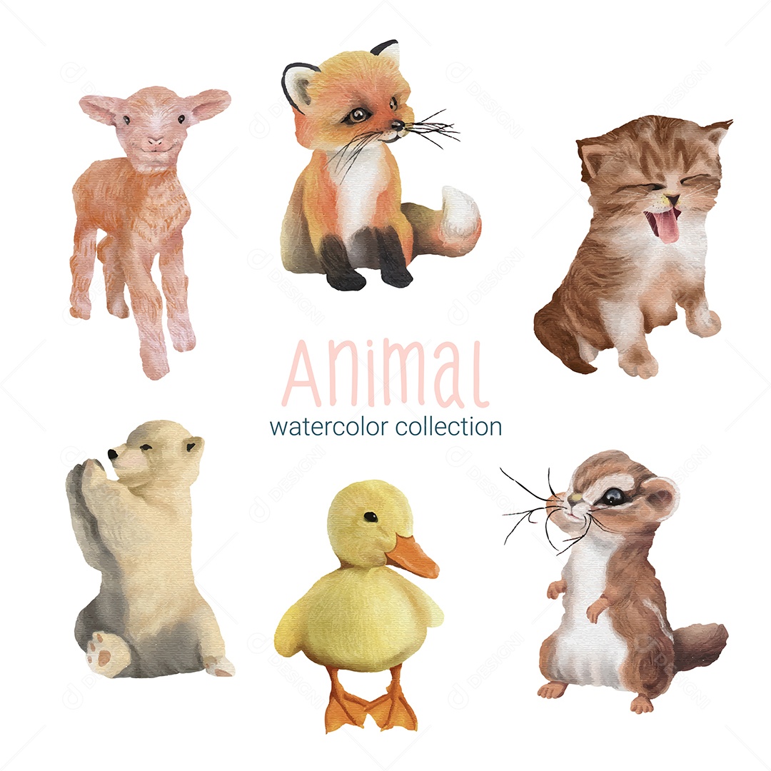 Conjunto de Animais Vetor EPS