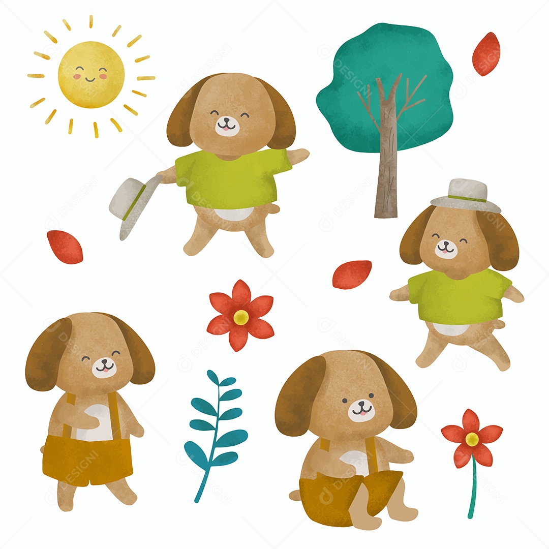 Conjunto de Animais Vetor EPS