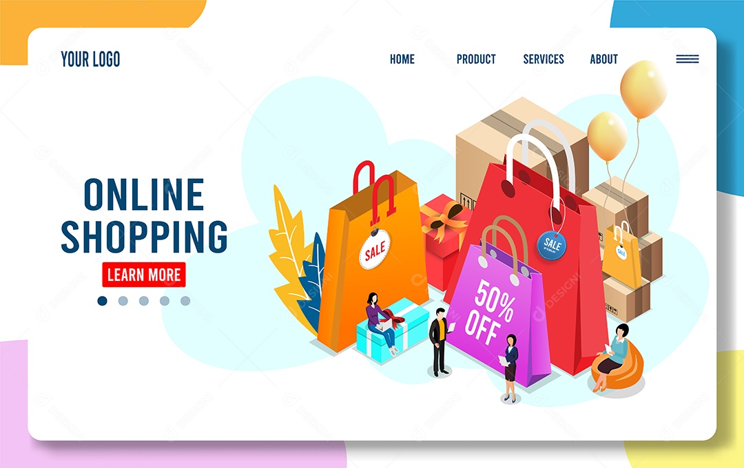 Loja Online Ilustração Vetor EPS