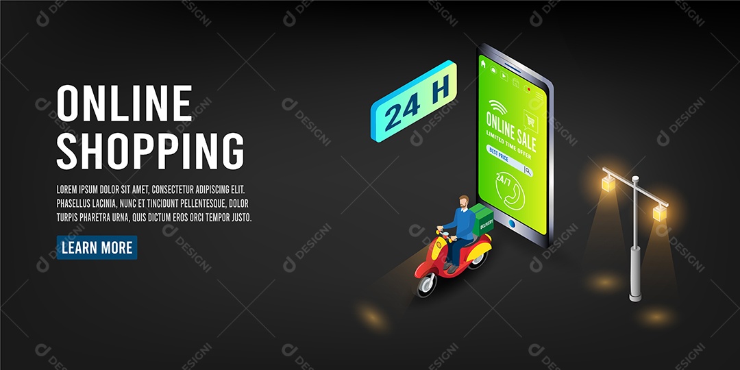 Loja Online Ilustração Vetor EPS