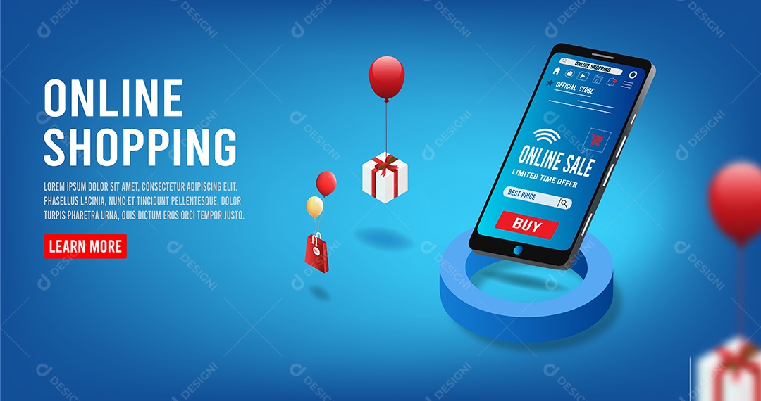 Loja Online Ilustração Vetor EPS