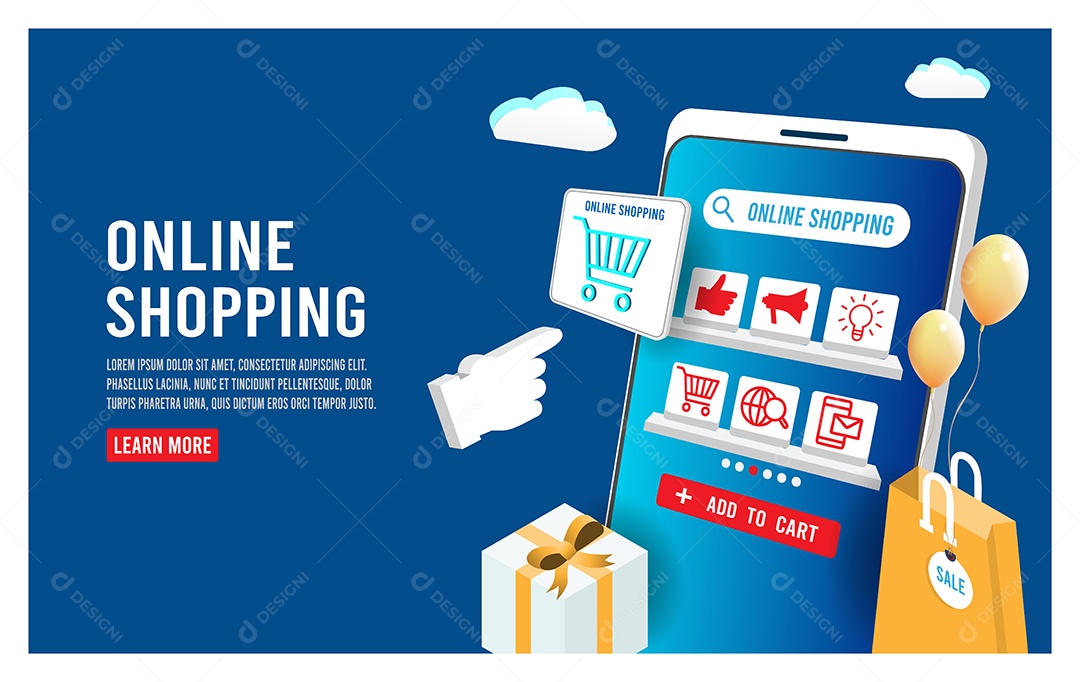 Loja Online Ilustração Vetor EPS