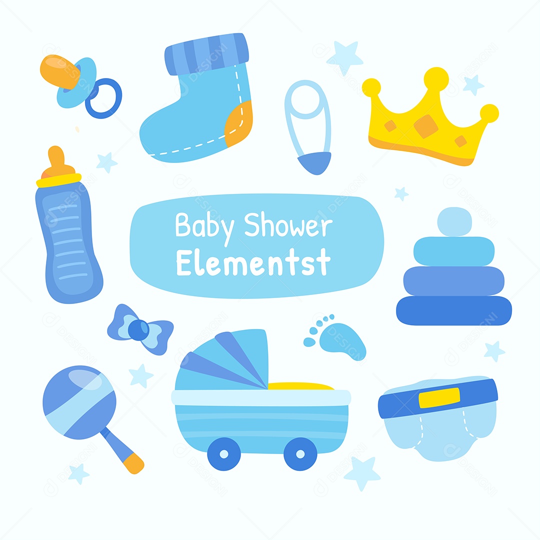 Conjunto de Itens para Crianças Pequenas Vetor EPS