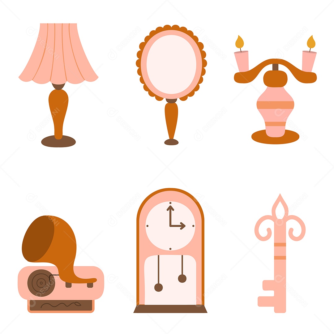 Conjunto de Decoração de Casa Vetor EPS