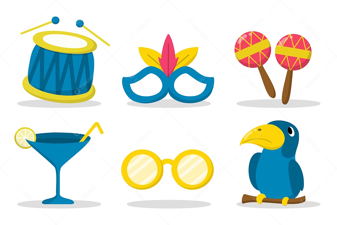 Conjunto de Itens de Festas Vetor EPS