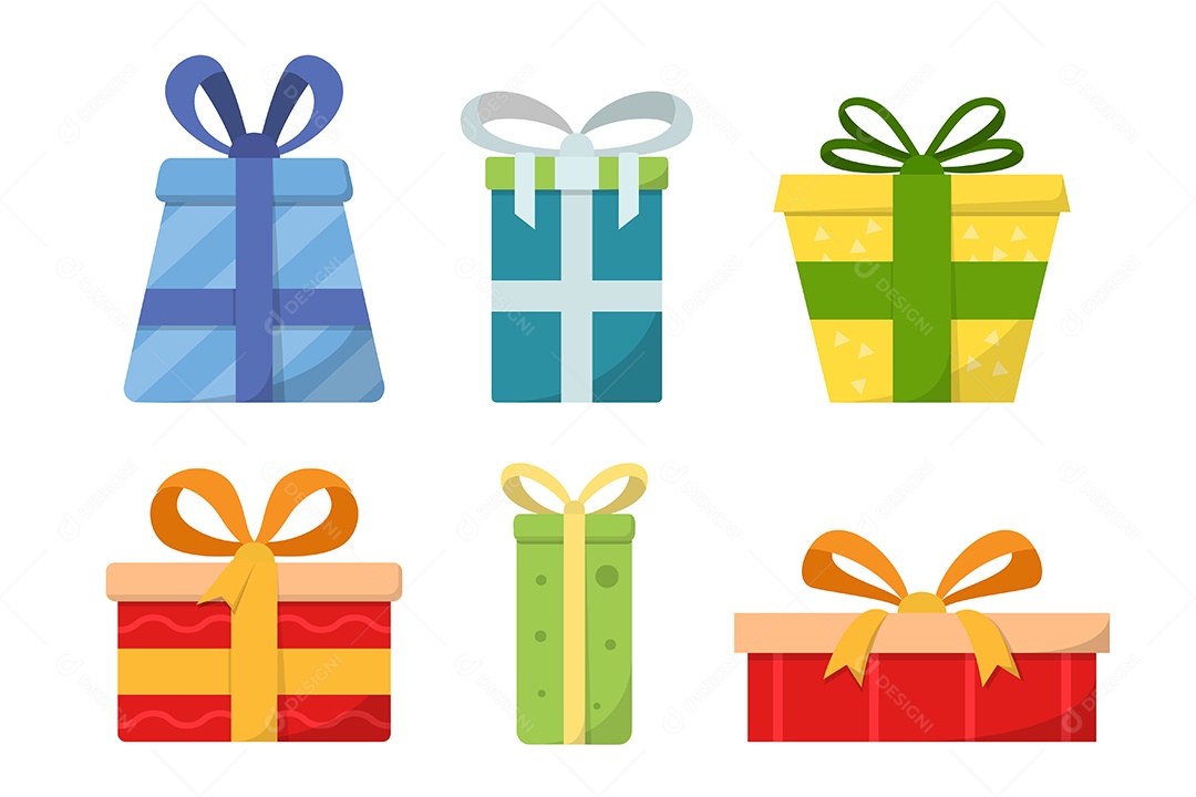 Conjunto de Caixas de Presente Vetor EPS