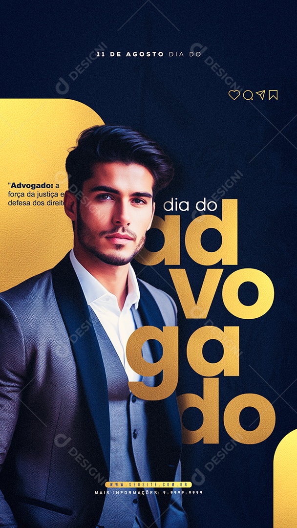 Story Dia Do Advogado Social Media PSD Editável
