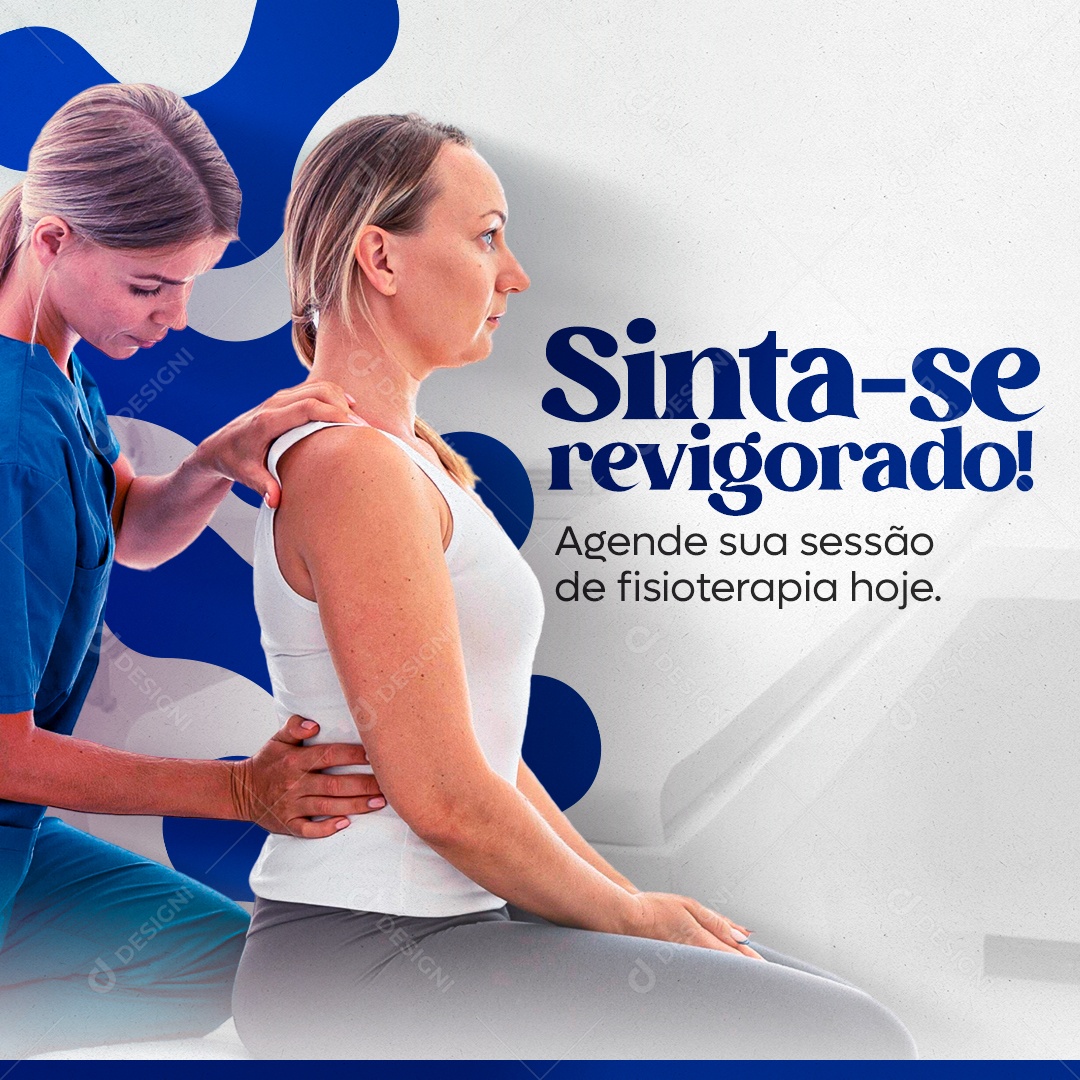 Sinta-se Revigorado Sessão De Fisioterapia Social Media PSD Editável