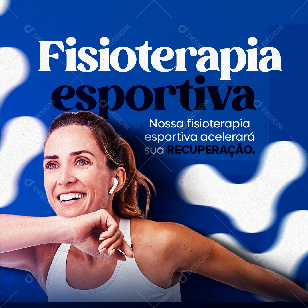 Social Media Fisioterapia Esportiva Acelerará Sua Recuperação PSD Editável