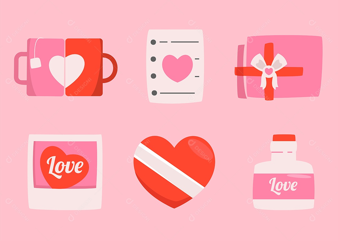 Conjunto de Itens para Amante Vetor EPS