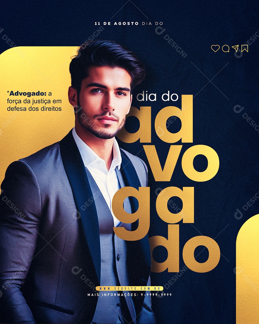 Dia Do Advogado Social Media PSD Editável