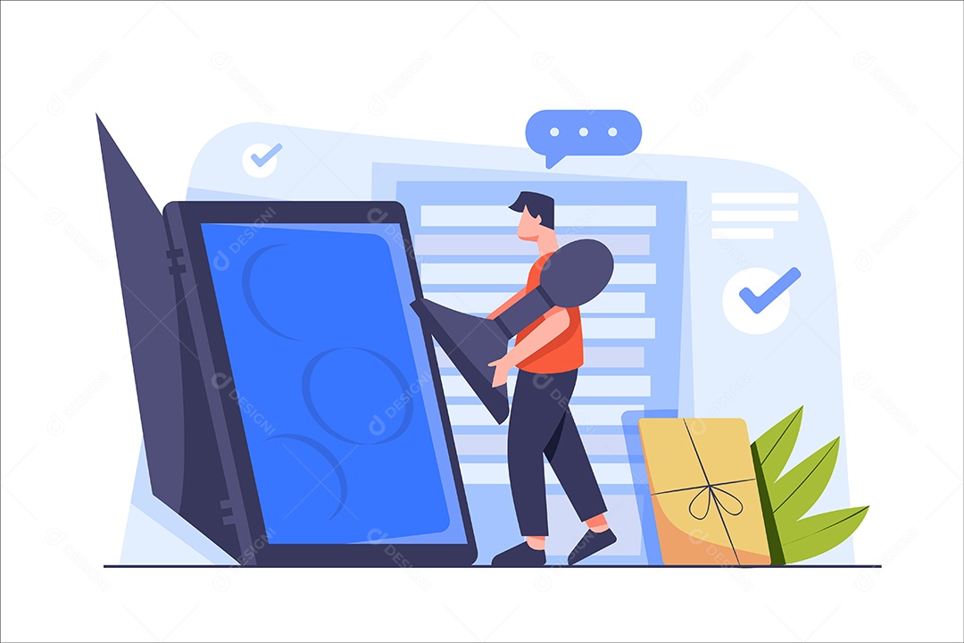 Conceito de Assinatura Digital Vetor EPS