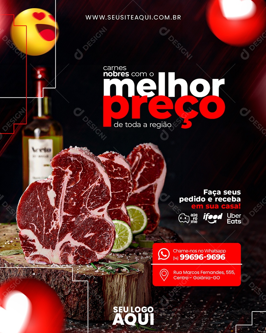 Melhor Preço Churrasco Social Media PSD Editável