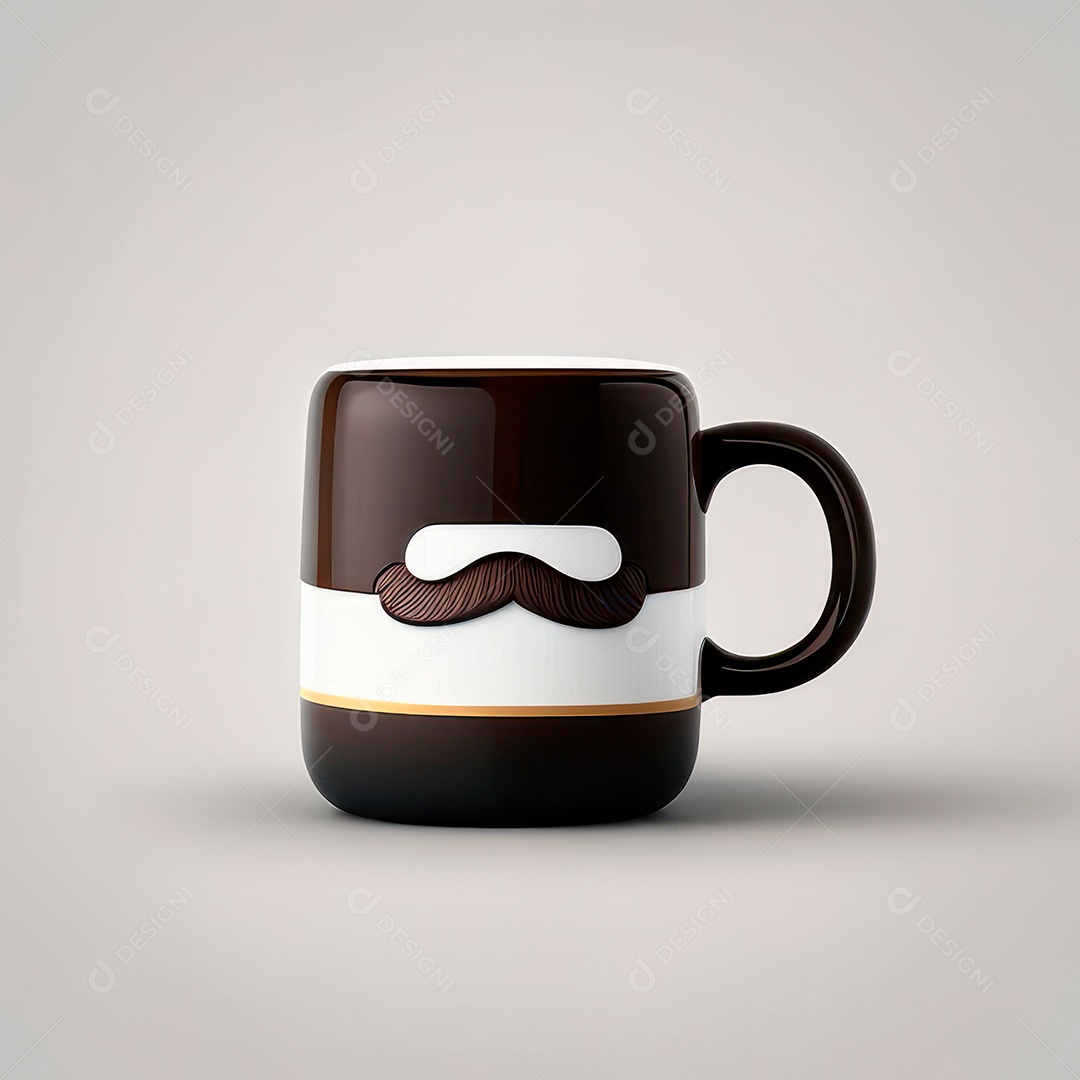 Caneca mascote café minimalista.