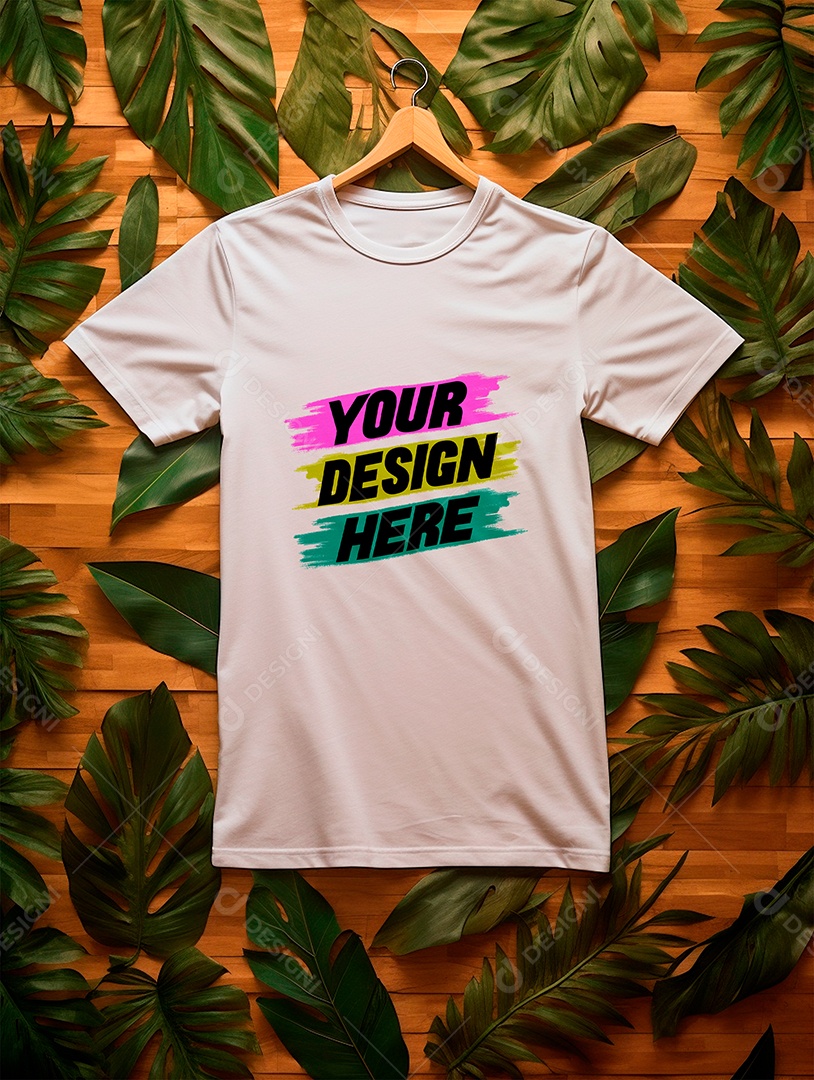 Mockup de Camiseta Branca PSD Editável