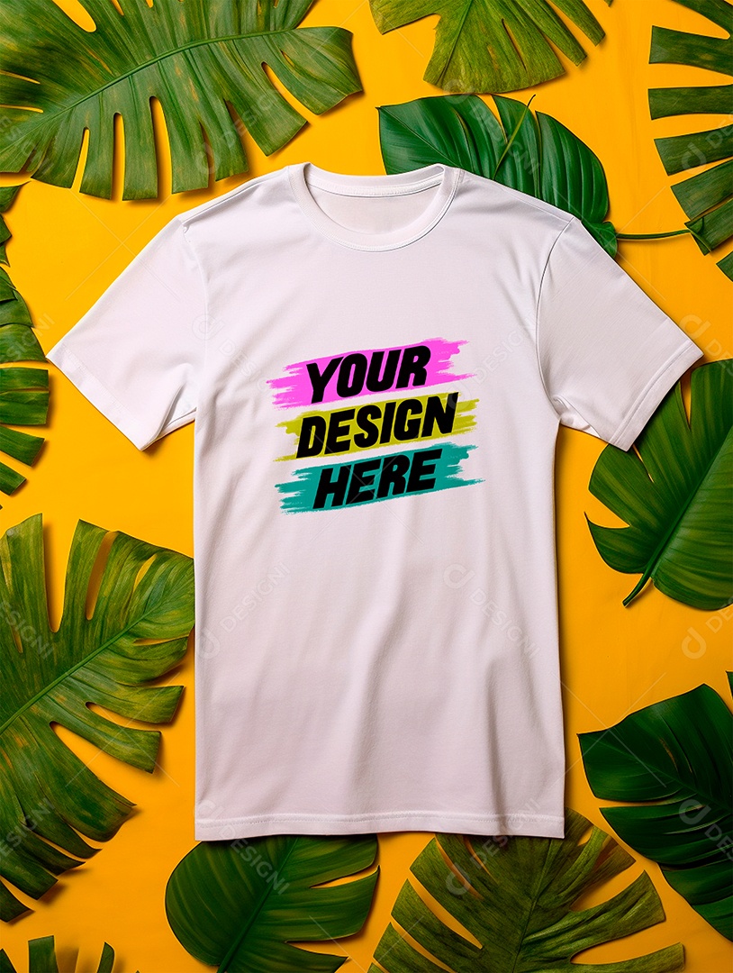 Mockup de Camiseta Branca PSD Editável