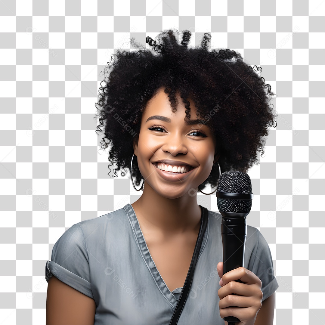 Mulher Cantora PNG Transparente
