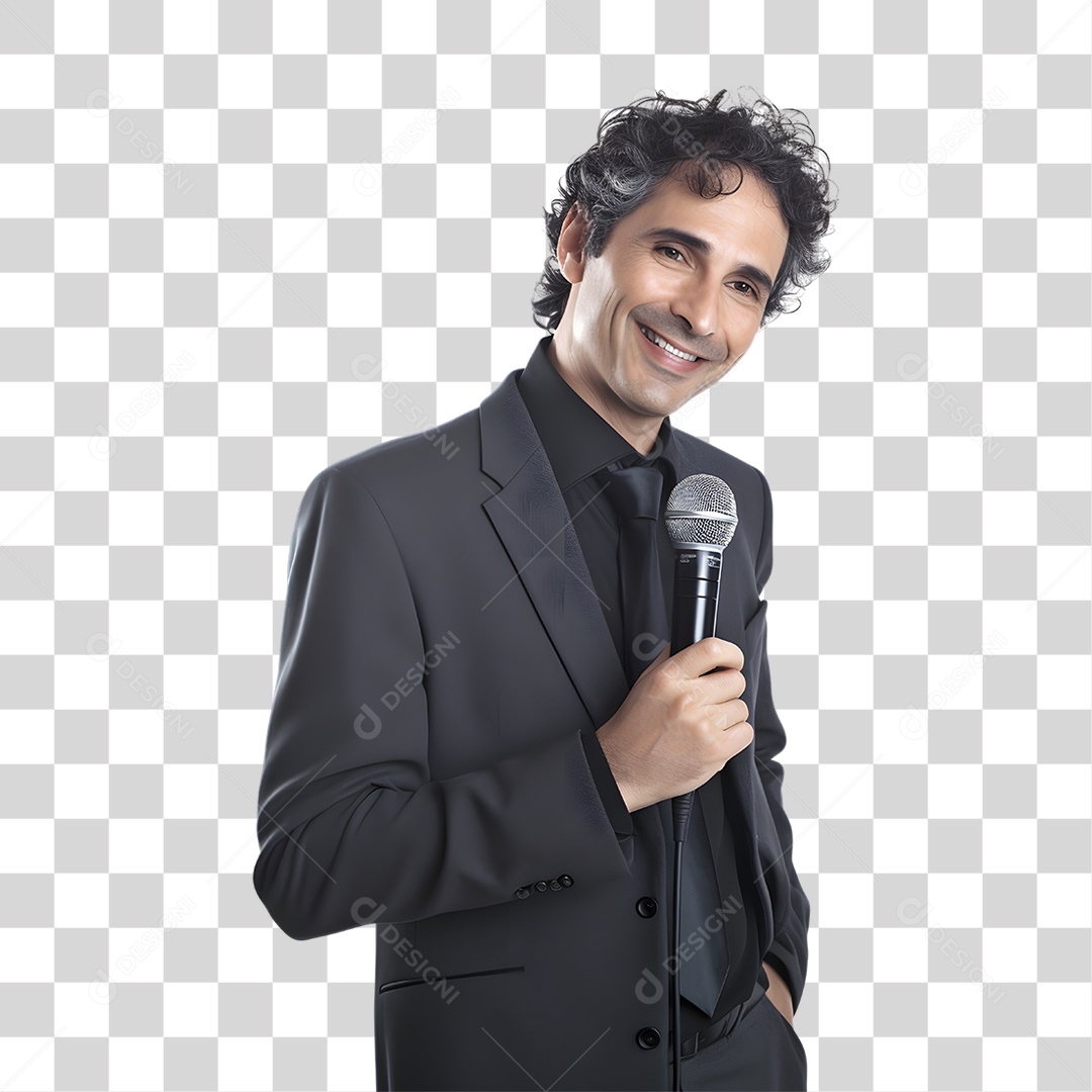 Homem Cantor PNG Transparente