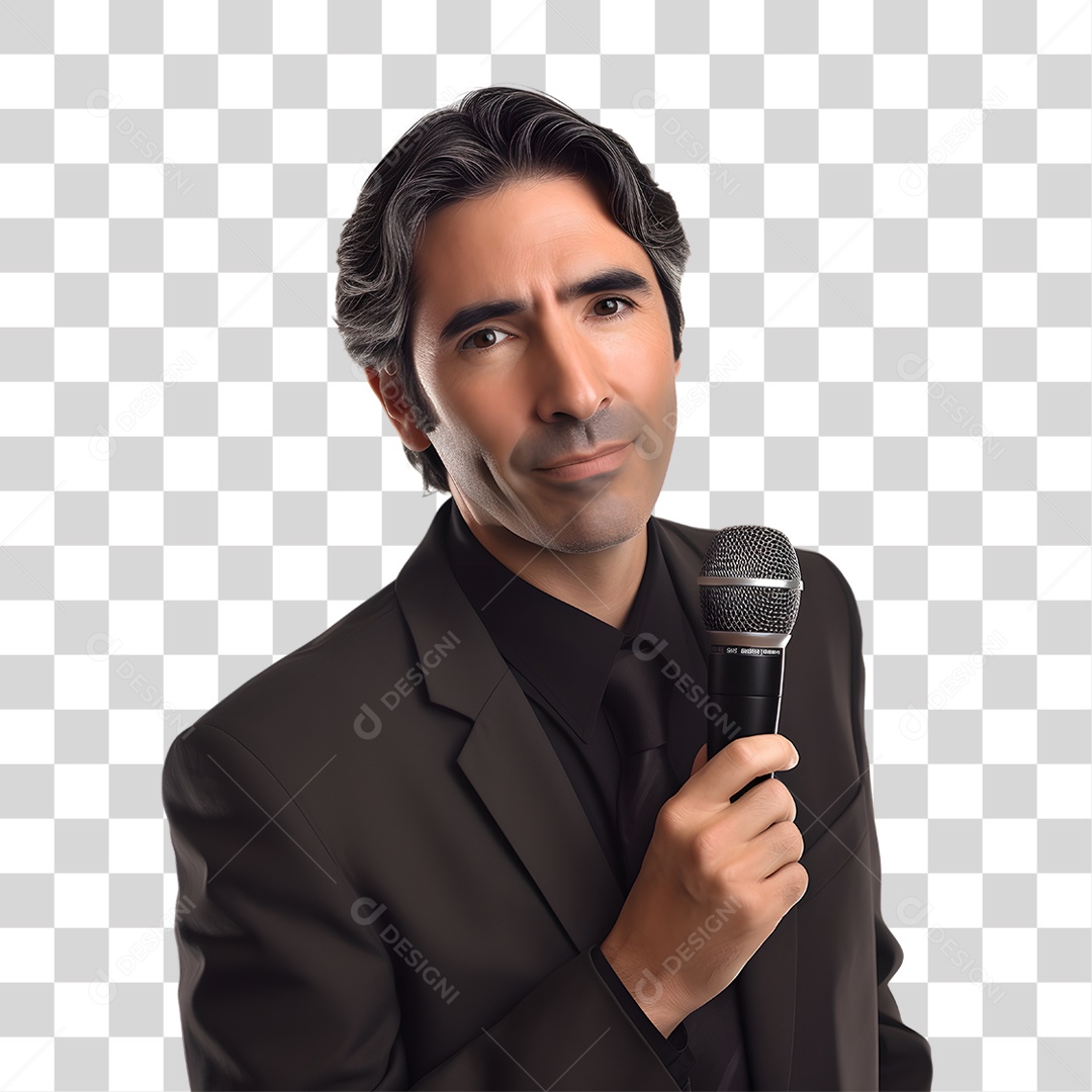 Homem Cantor PNG Transparente