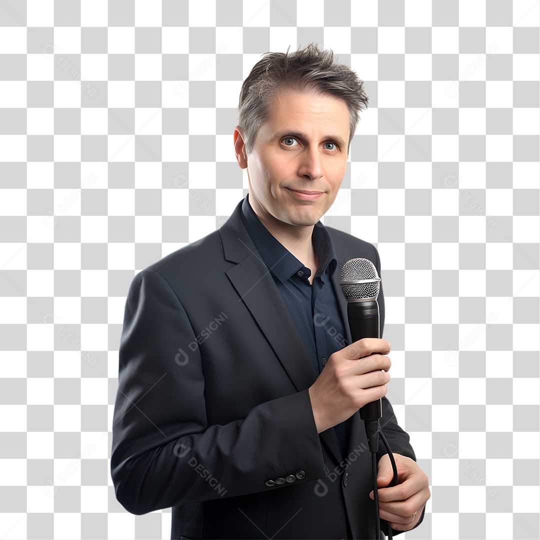 Homem Cantor PNG Transparente