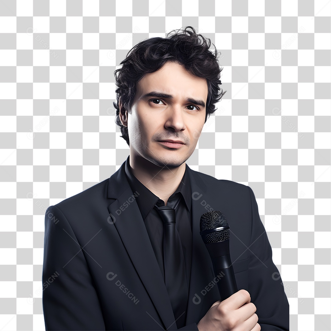 Homem Cantor PNG Transparente