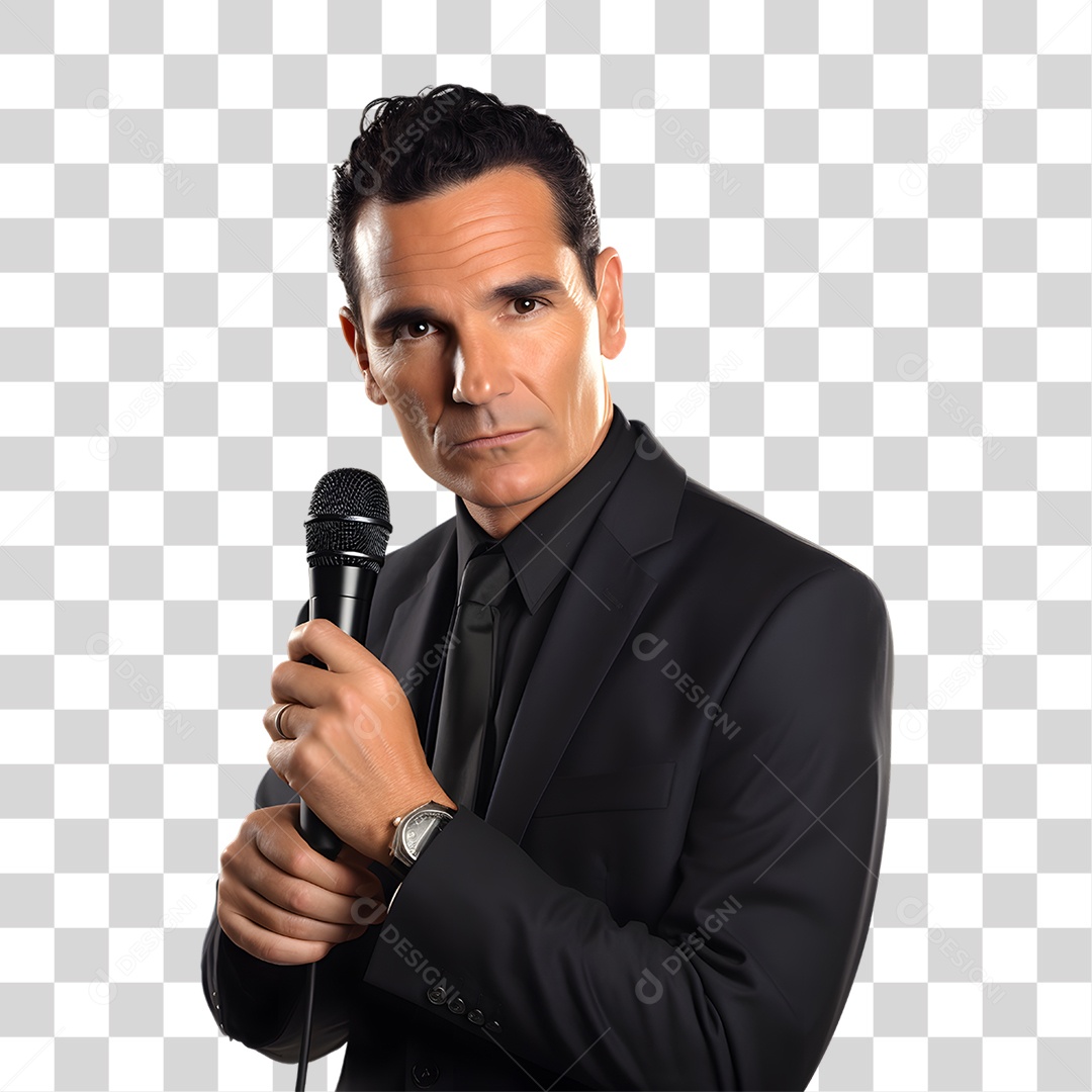 Homem Cantor PNG Transparente