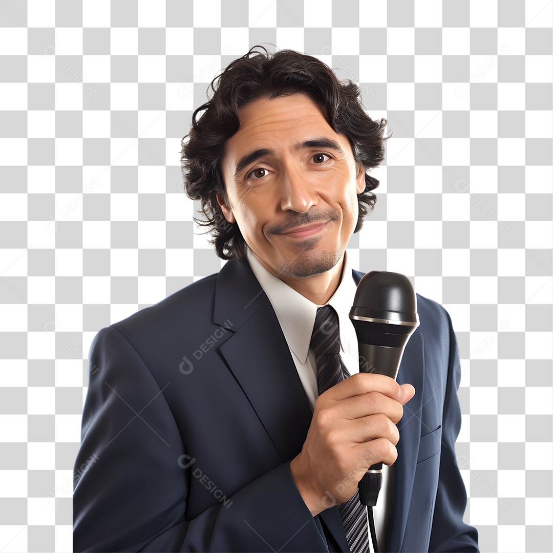 Homem Cantor PNG Transparente