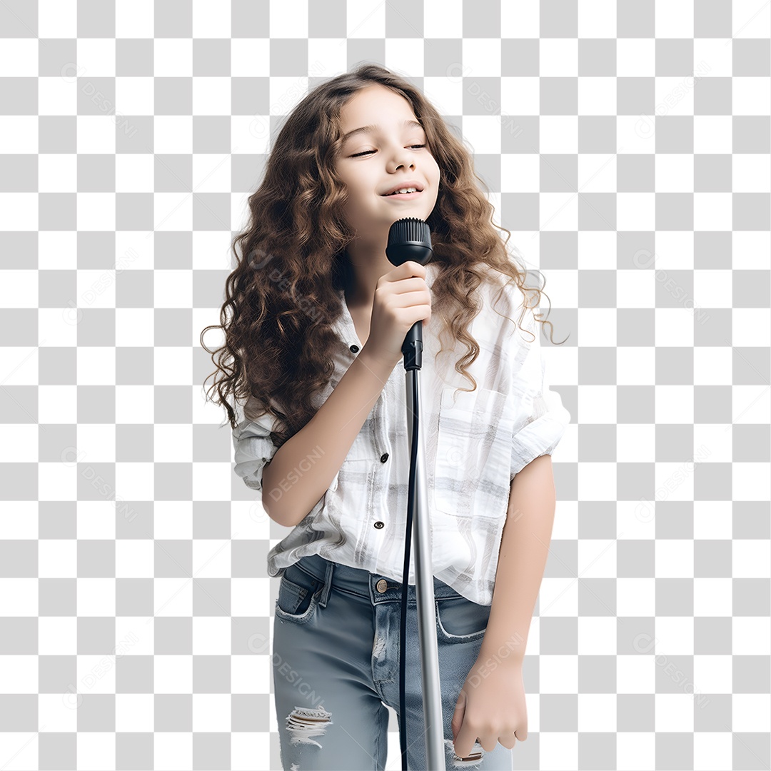 Criança Cantora PNG Transparente
