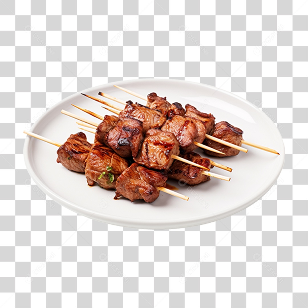 Espetinho Porções PNG Transparente